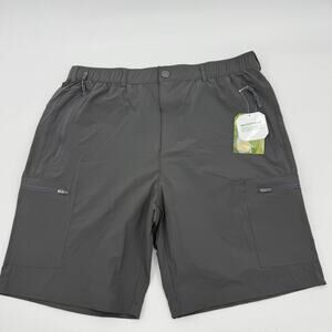 New LIBIN Outdoors Shorts Grey Size L Mens 8 Inch Inseam Water Resistant Cargo
